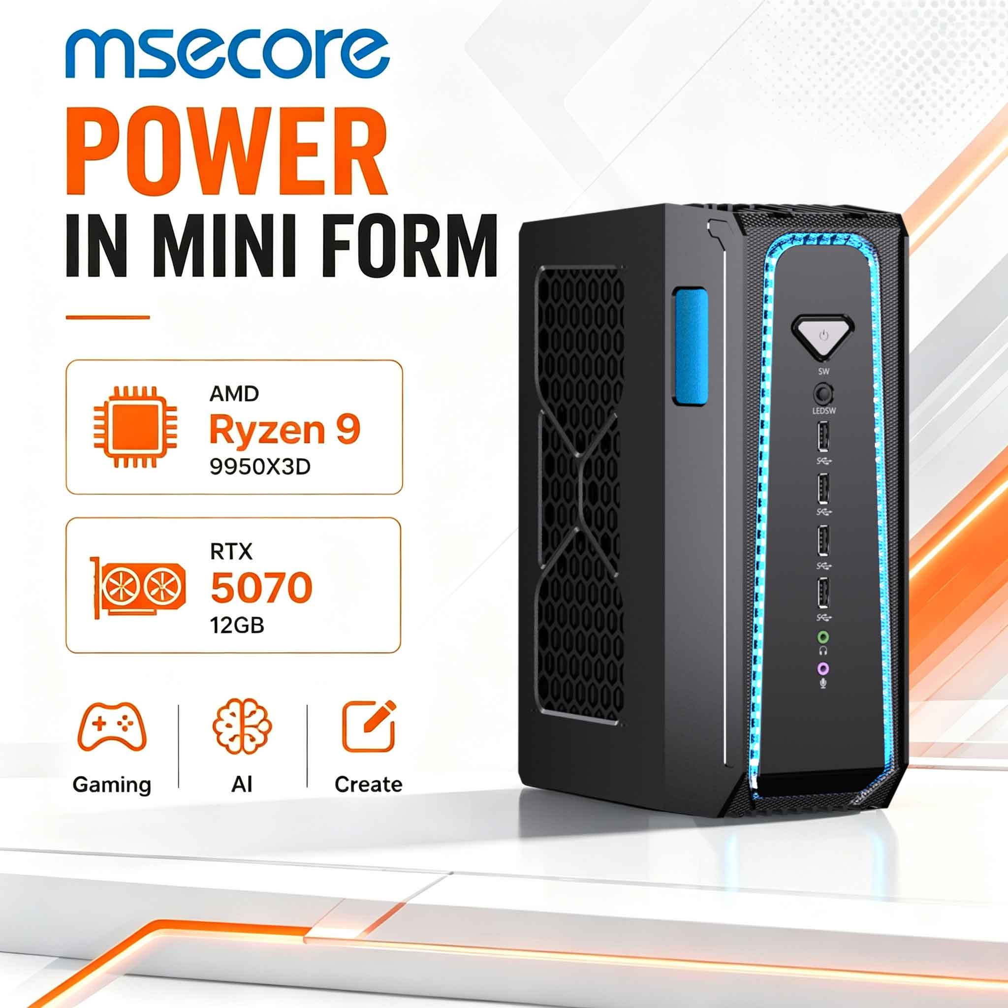 Pc Gaming Graphics Card - Игровой ПК MSECORE с жидкостным охлаждением,