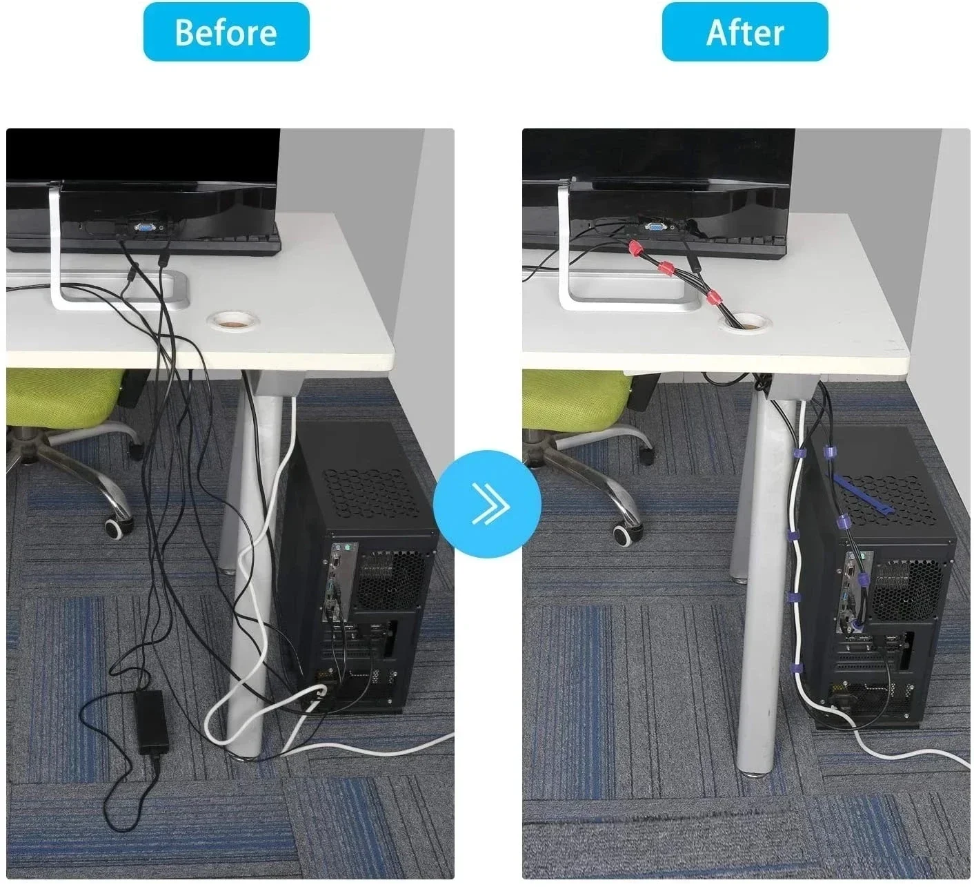 10/30/50 шт. Органайзер для US – обзор и цена Cable Management Sleeve
